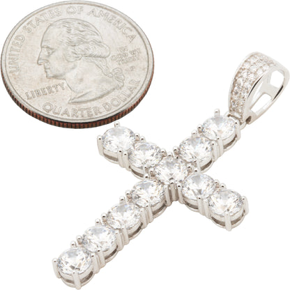 5mm Tennis Cross Pendant