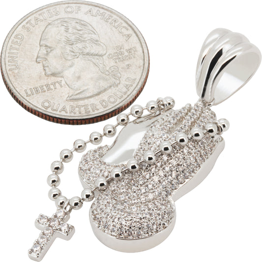 Praying Folded Hands Rosary Pendant
