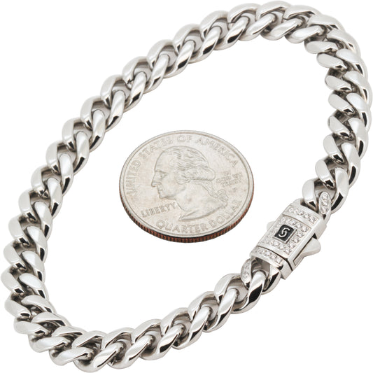 8mm Monaco Miami Cuban Link Bracelet 7.5"