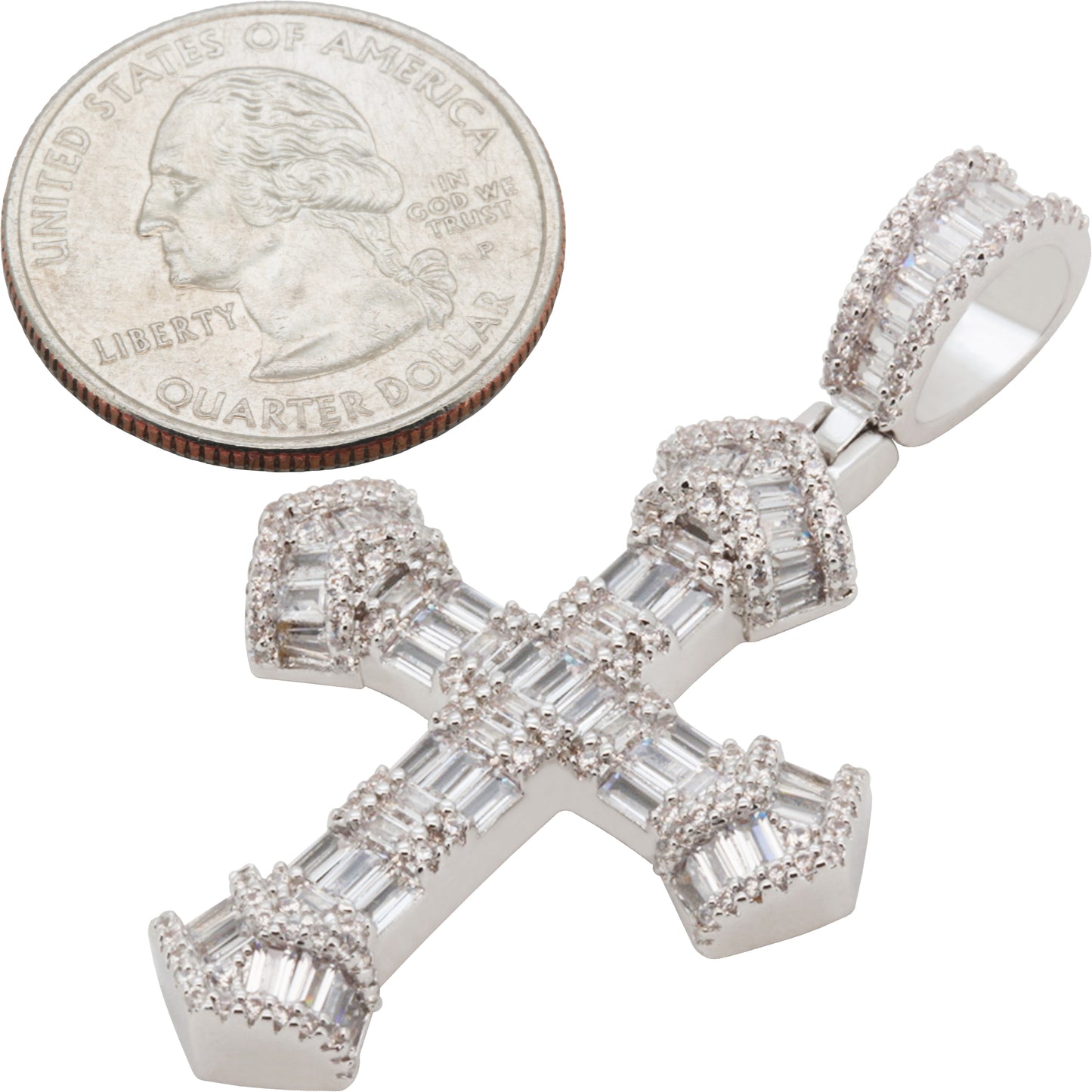 Baguette Cross Pendant