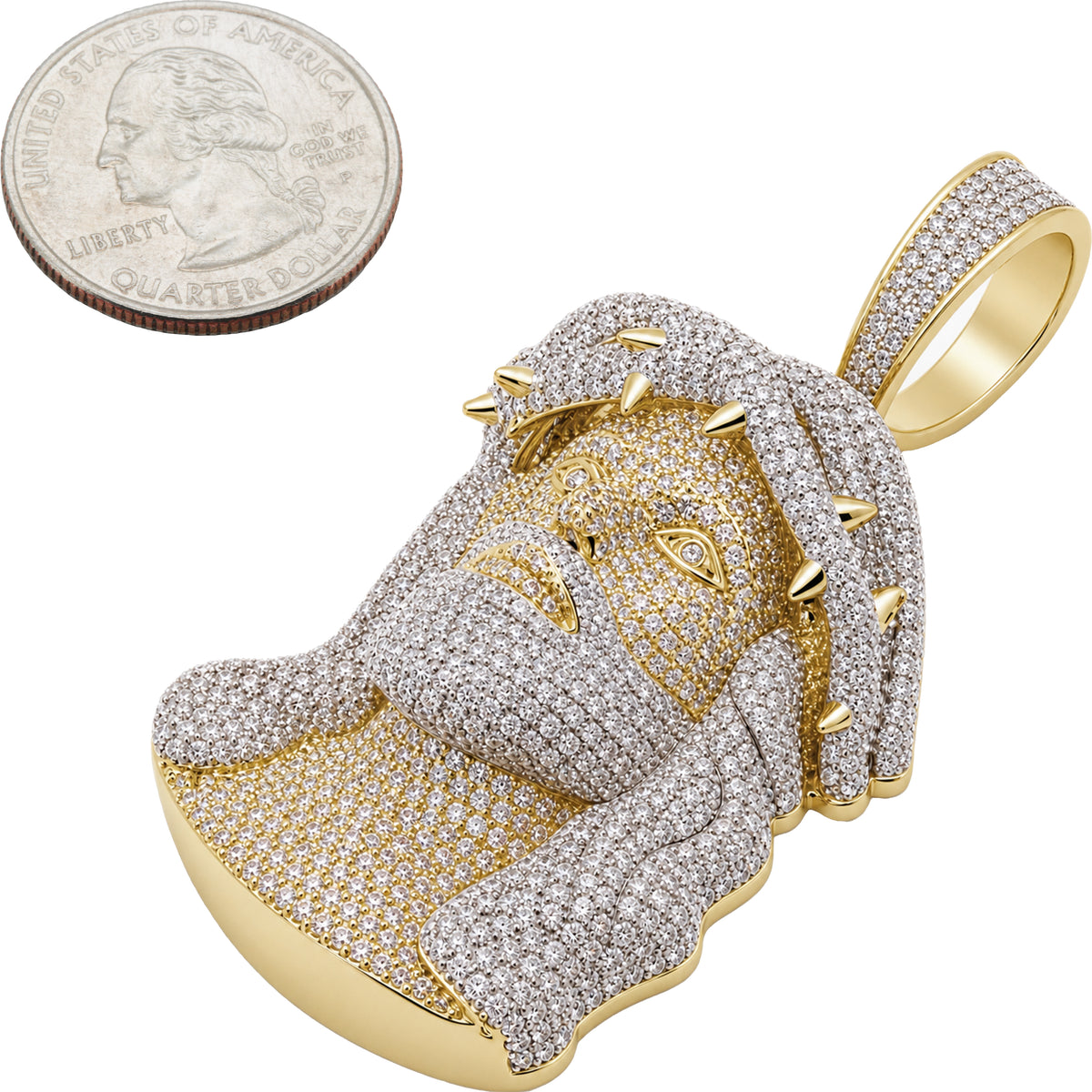 Two-Tone Jesus Piece Pendant M