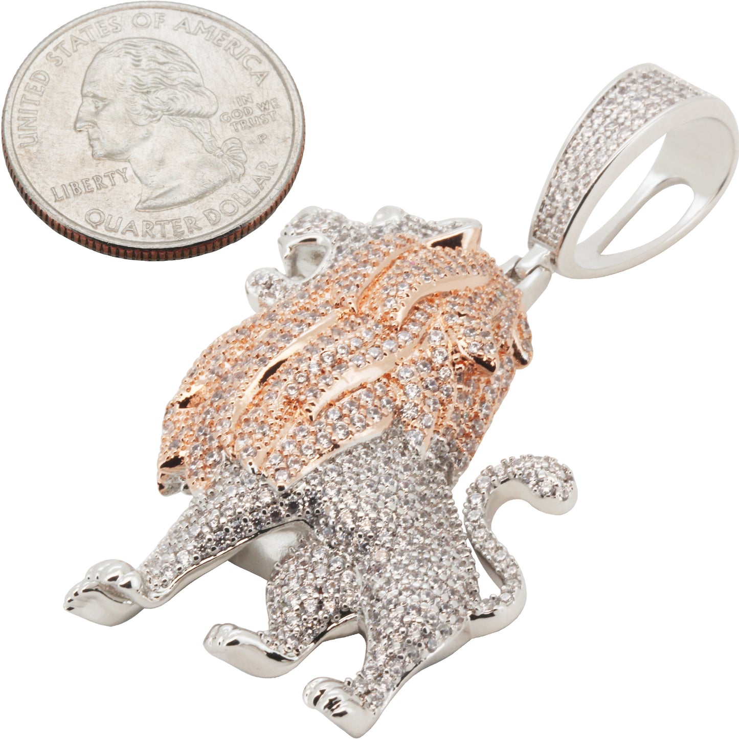 Two-Tone Lion Body Pendant