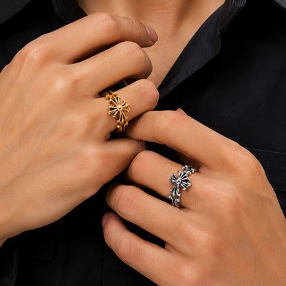 Flared Cross Ring Size 11