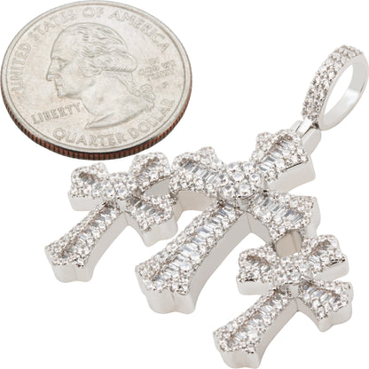 Flared Triple Cross Pendant