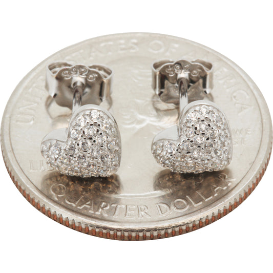 8mm Puffy Heart Studs