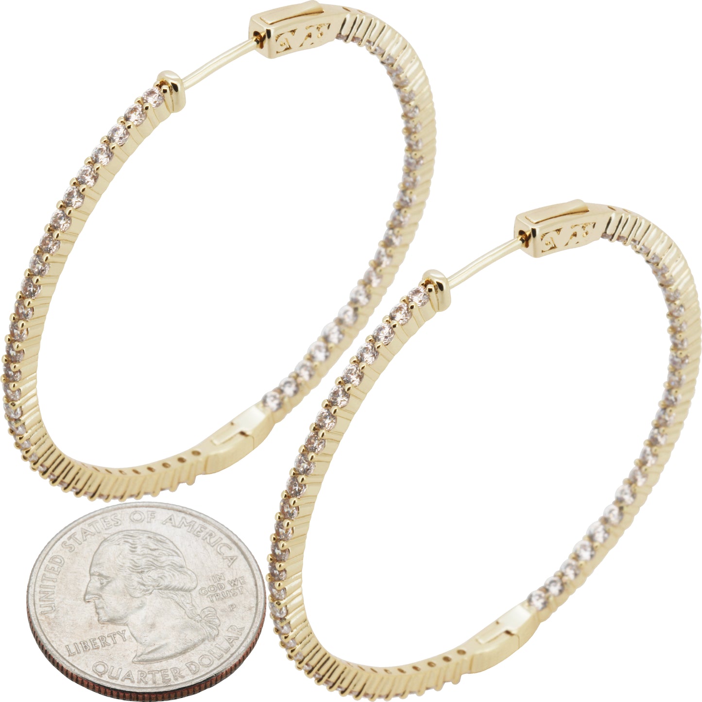 2mm x 50 mm Pavé Hoops