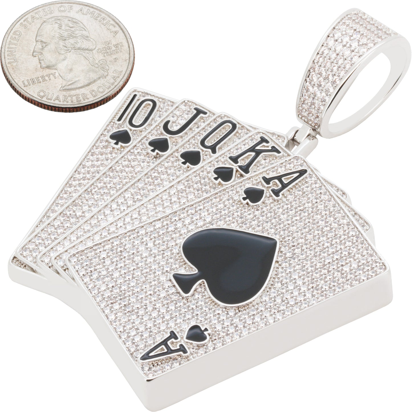 Royal Flush Poker Cards Pendant