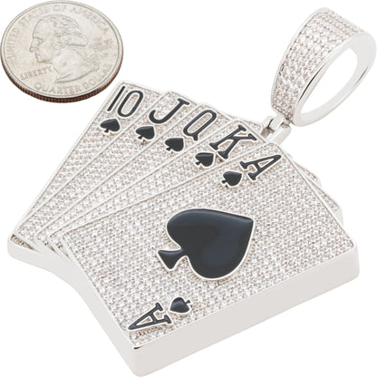 Royal Flush Poker Cards Pendant