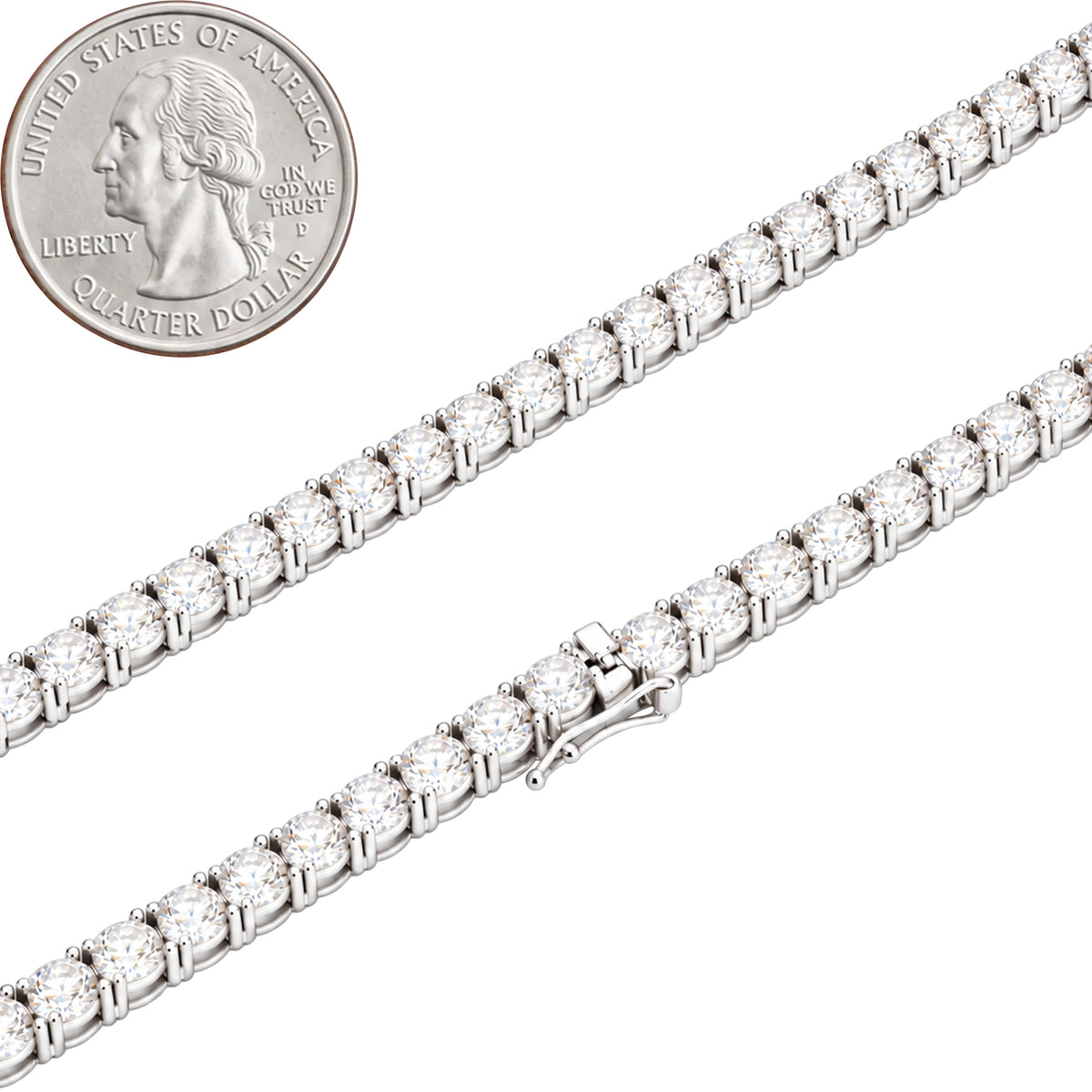 4mm Moissanite Tennis Chain 22"