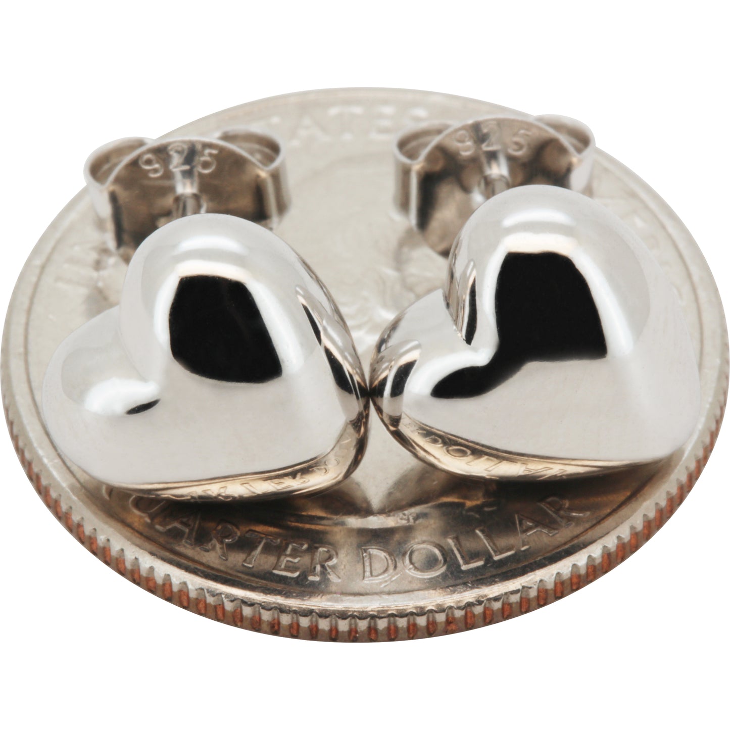 10mm Puffy Heart Studs
