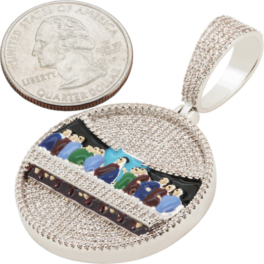 Last Supper Enamel Pendant