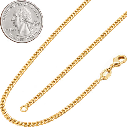2mm Cuban Link Chain 18"