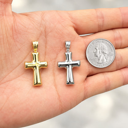 Plain Puffy Cross Pendant