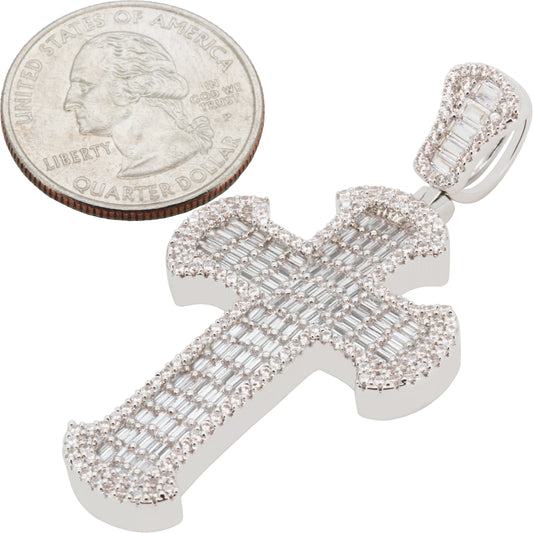 Baguette Cross Pendant