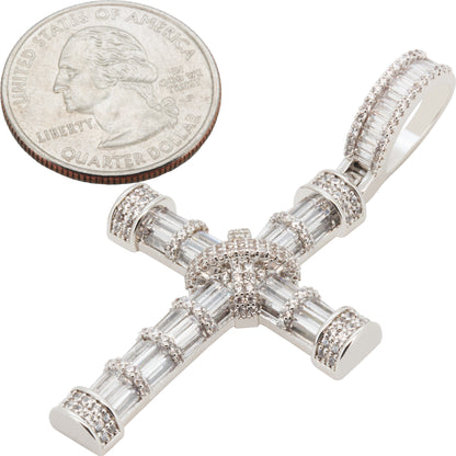 Baguette Knot Cross Pendant