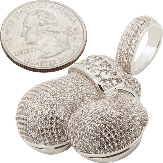 Reverse Set Boxing Gloves Pendant