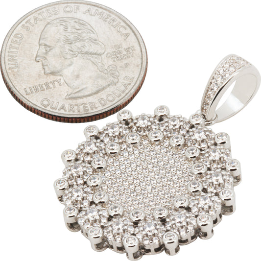 Bezel Set Cluster Circle Pendant