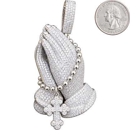 Praying Folded Hands Rosary Pendant