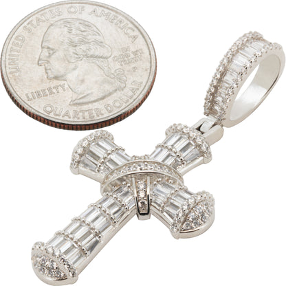 Baguette Knot Cross Pendant