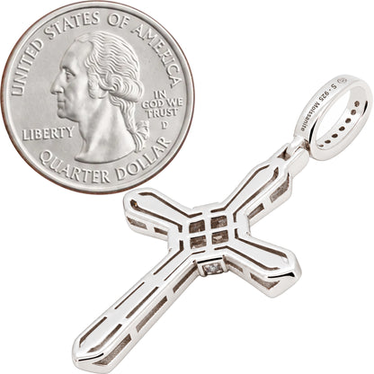 Moissanite Pavé Knot Cross Pendant
