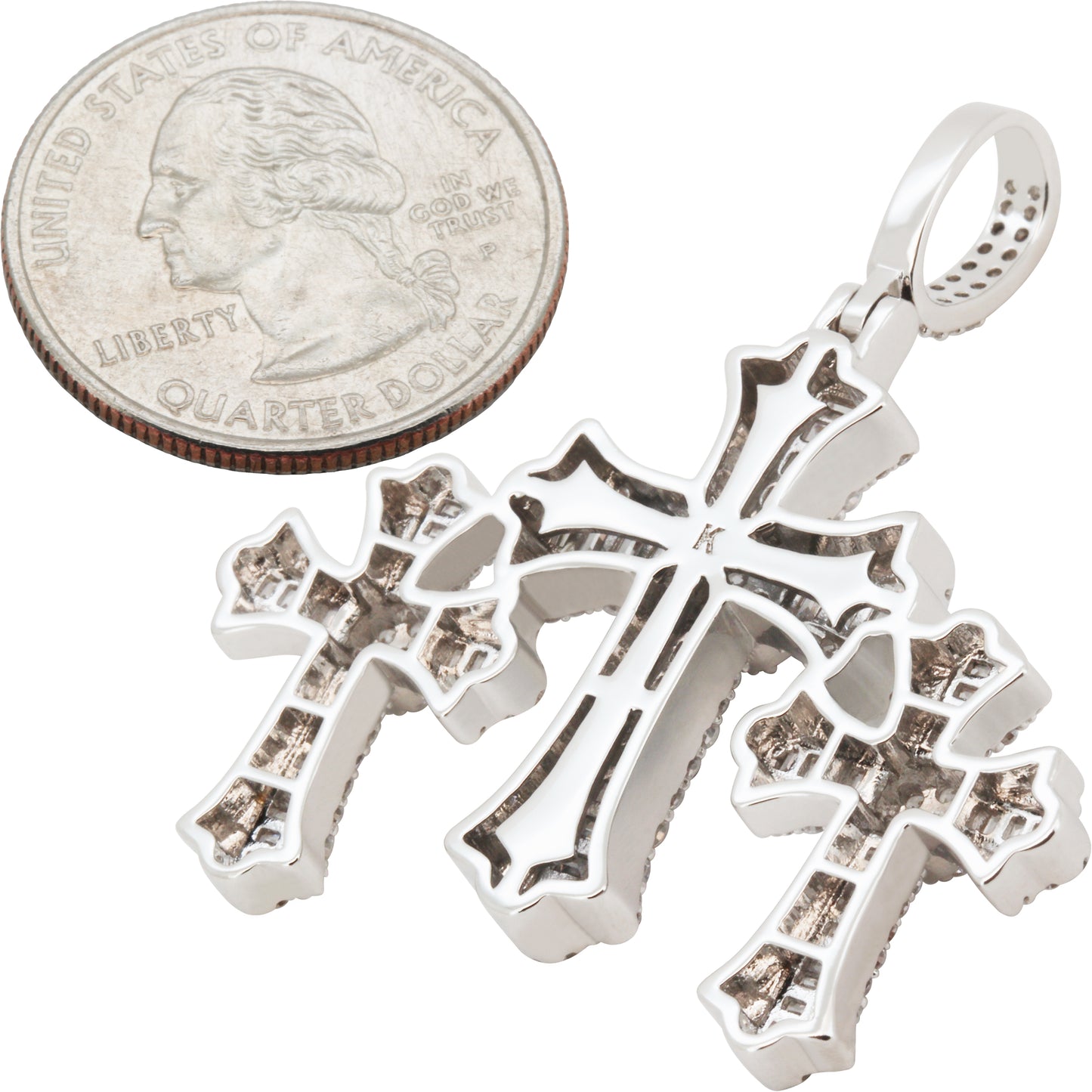 Flared Triple Cross Pendant