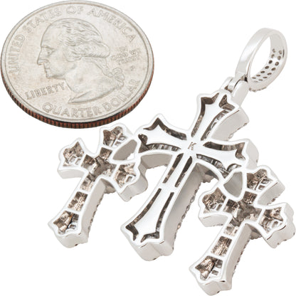 Flared Triple Cross Pendant