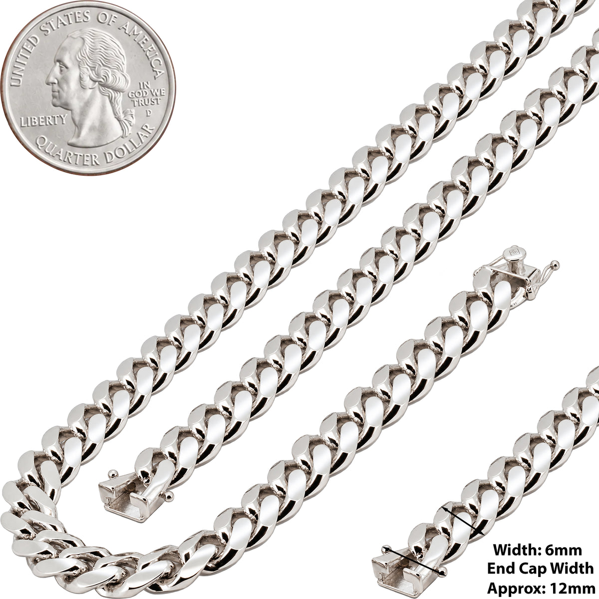 6mm Miami Cuban Link Chain 24"
