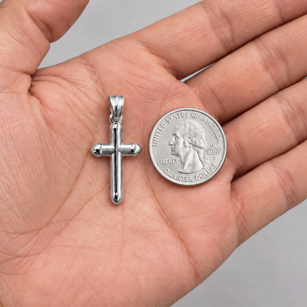 Plain Rounded Cross Pendant
