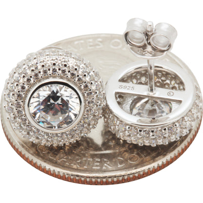 12mm Bezel Halo Studs