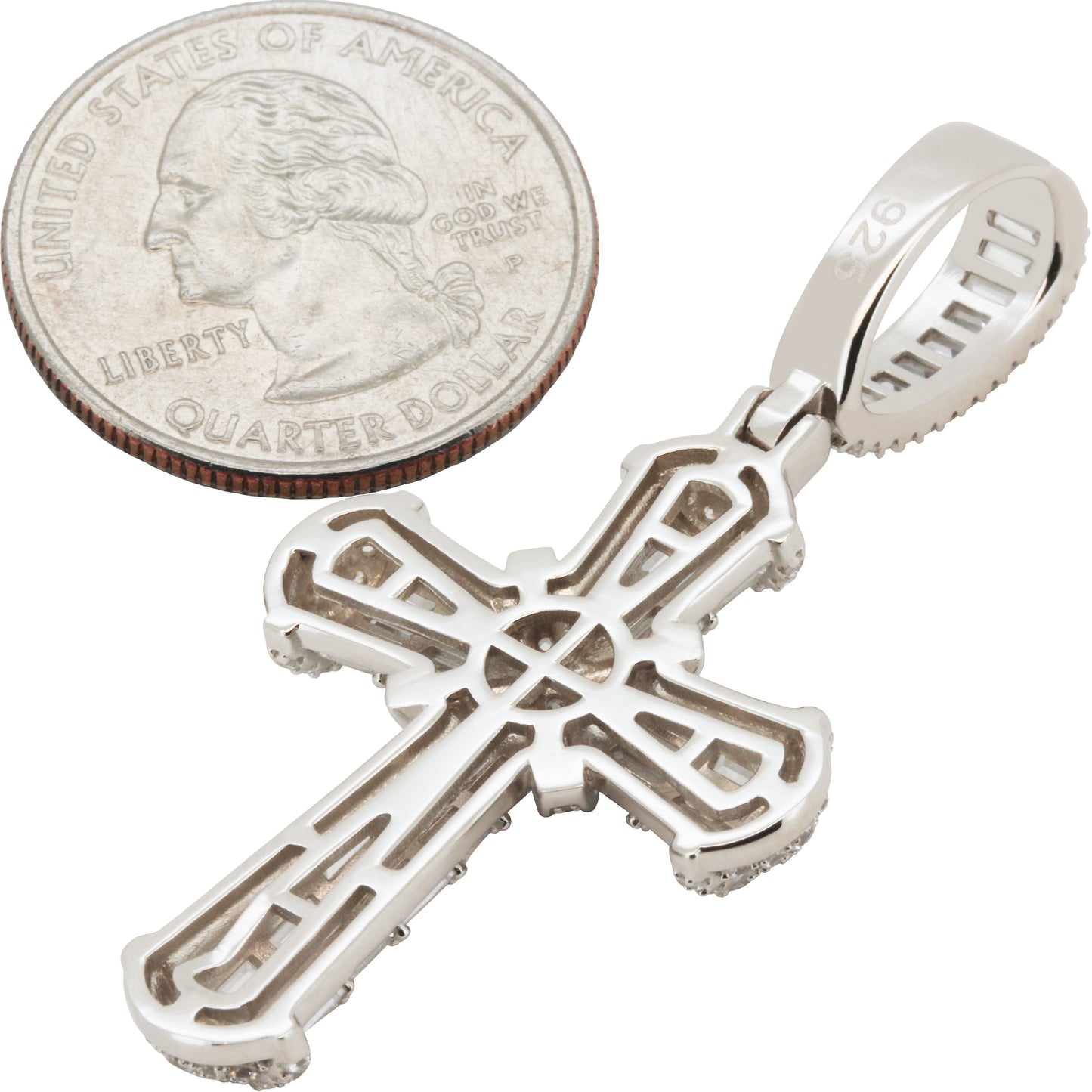 Baguette Knot Cross Pendant