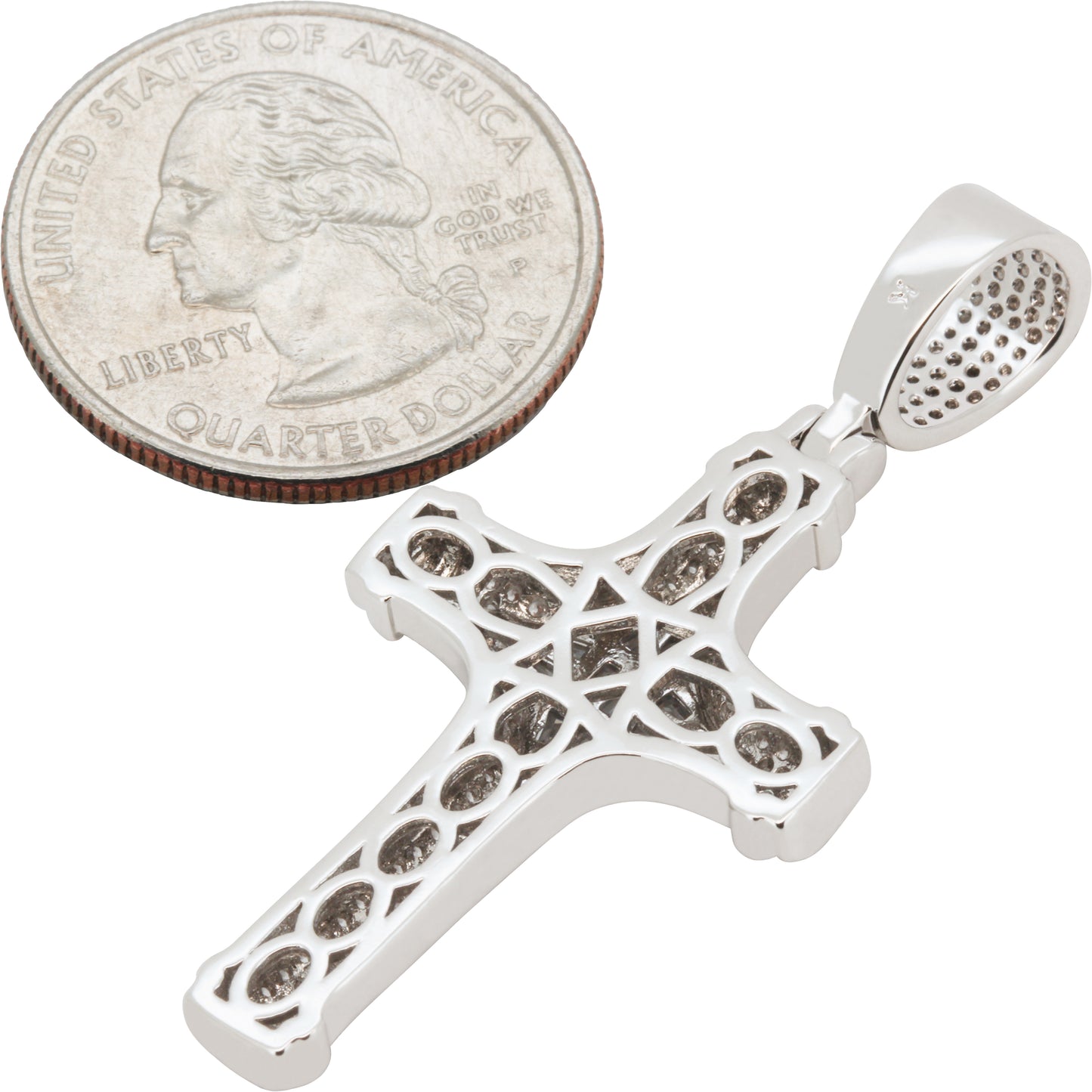 Baguette Cluster Cross Pendant