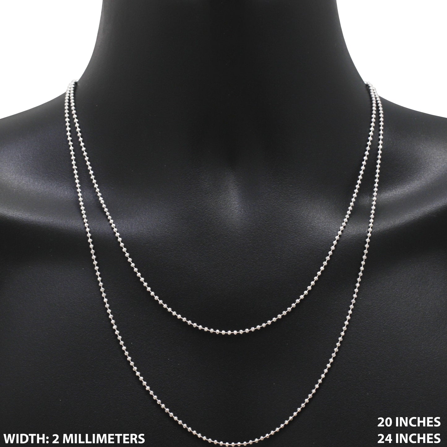 2mm Mooncut Chain 20"