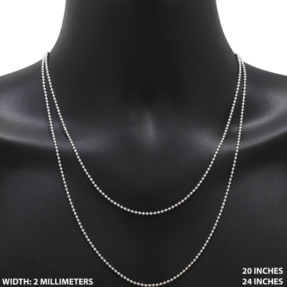 2mm Mooncut Chain 20"