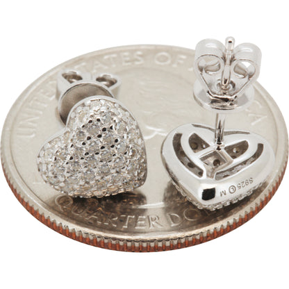 10mm Moissanite Puffy Heart Studs