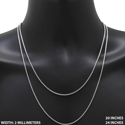 2mm Box Chain 24"