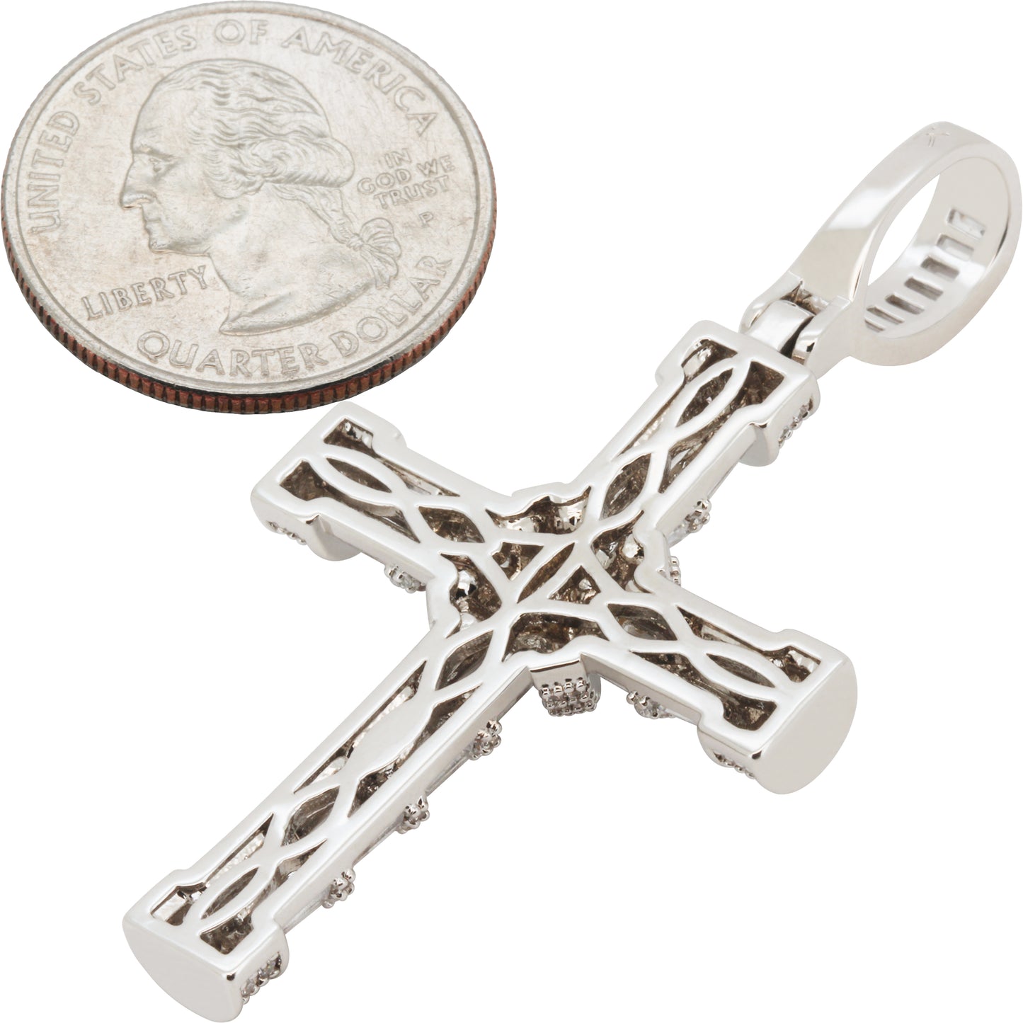 Baguette Knot Cross Pendant