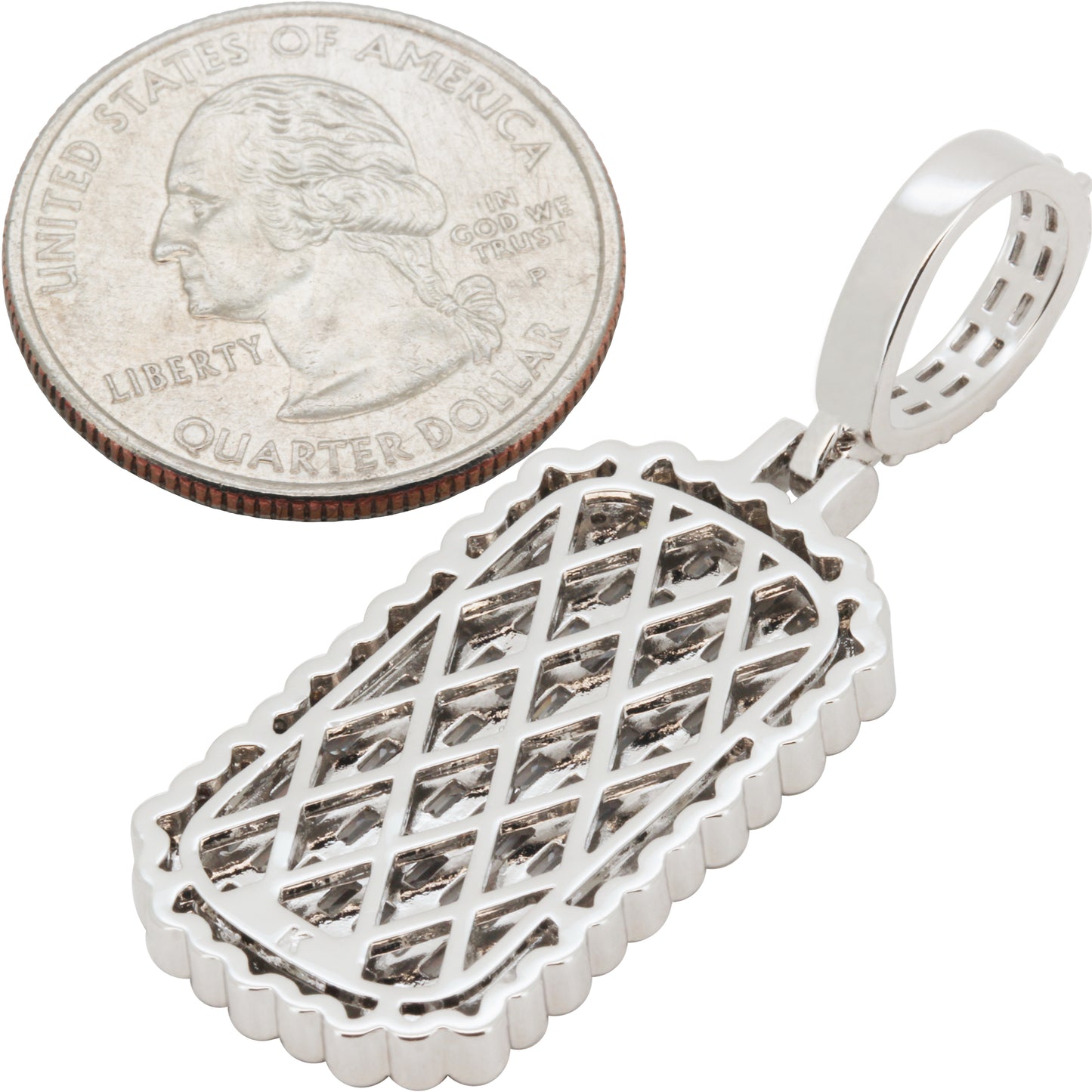 Baguette Dog Tag Pendant