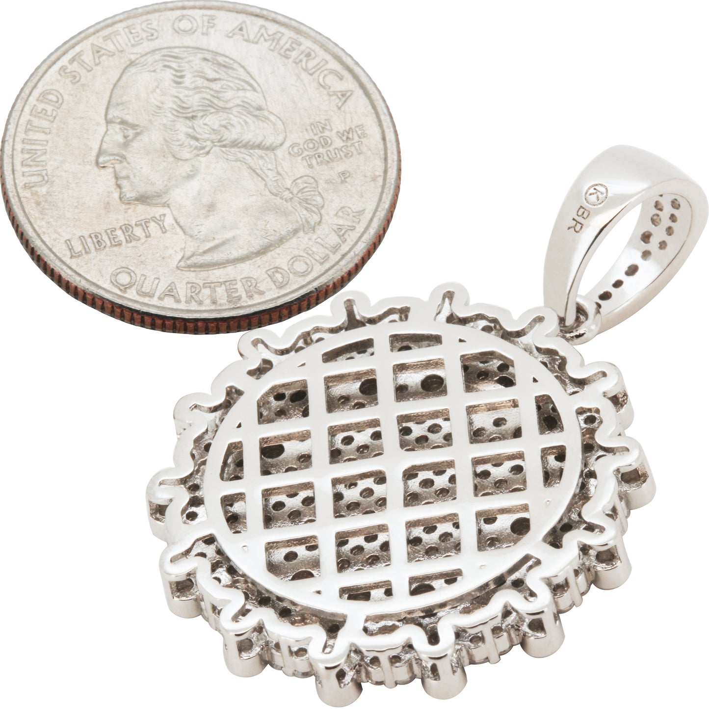 Bezel Set Cluster Circle Pendant