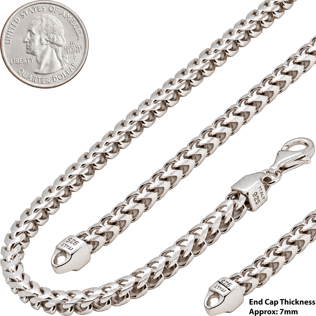 5mm Franco Box Chain 24"