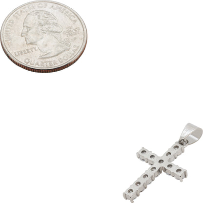 3mm Tennis Cross Pendant