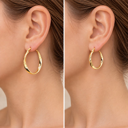 4x30mm Twisted Hoops M