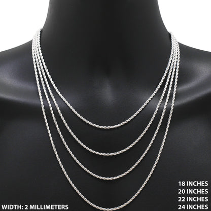 2mm Rope Chain 20"