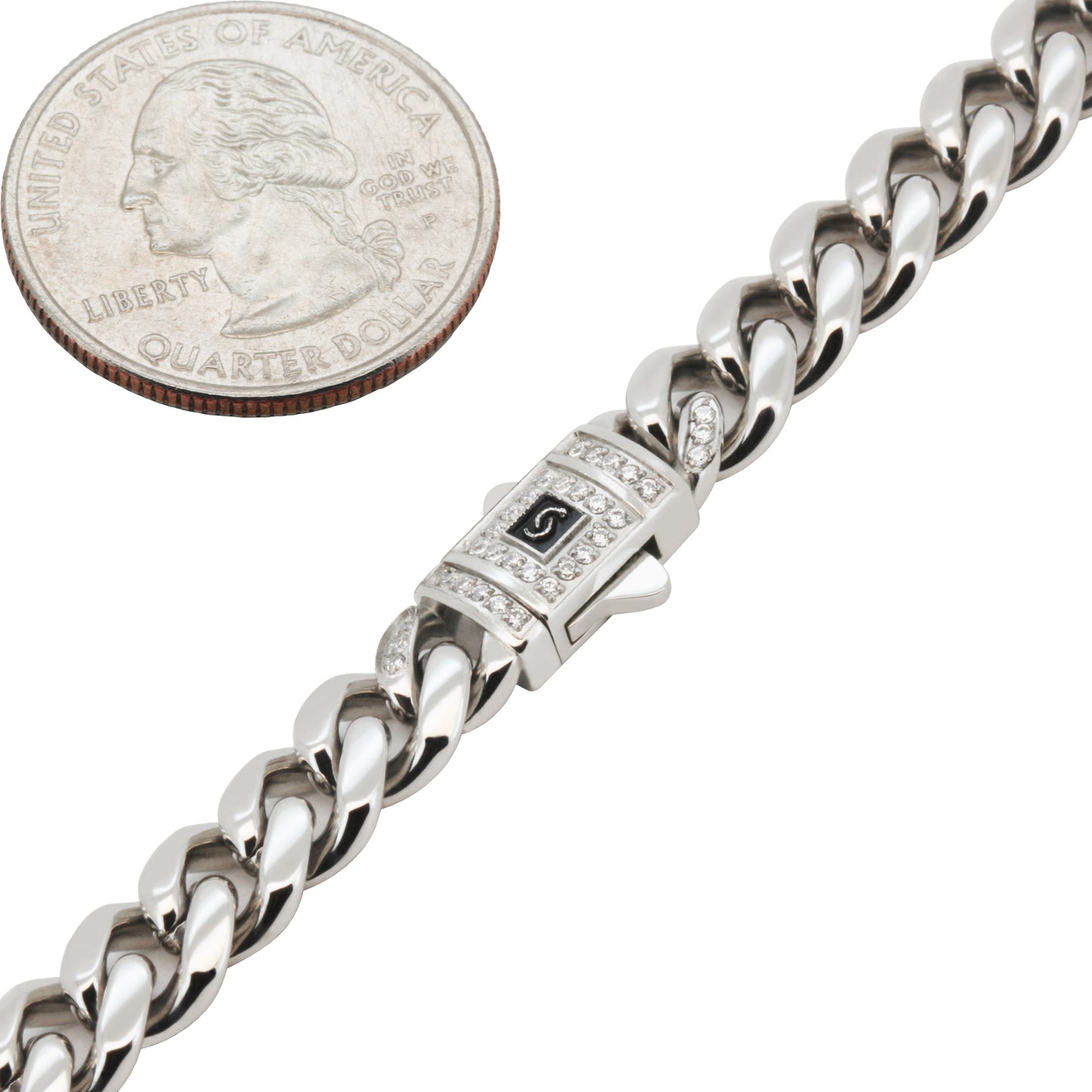 8mm Monaco Miami Cuban Link Bracelet 7.5"