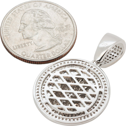 Praying Folded Hands Circle Pendant