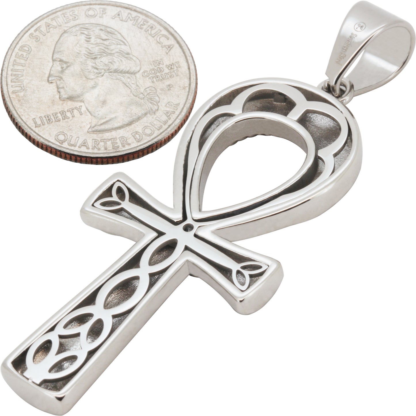 Engraved Egyptian Ankh Cross Pendant