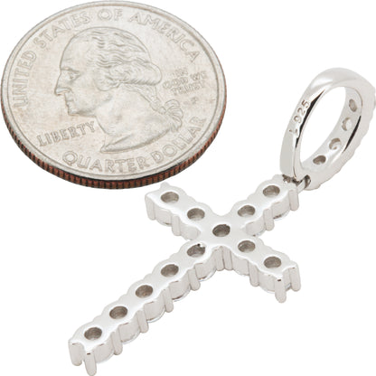 3mm Tennis Cross Pendant
