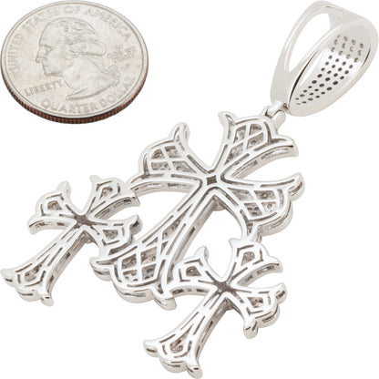 Flared Triple Cross Pendant