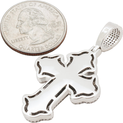 Baguette Gothic Tupac Cross Pendant L