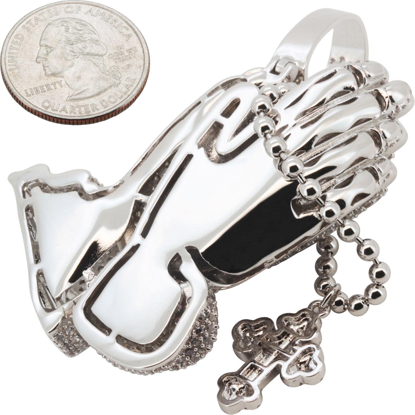 Praying Folded Hands Rosary Pendant