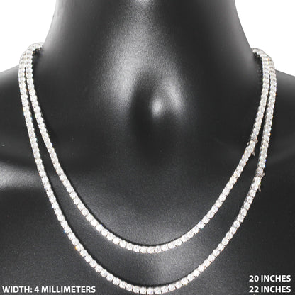 4mm Moissanite Tennis Chain 20"